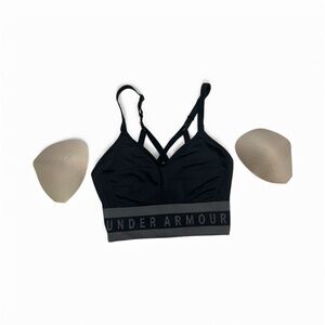 💪Under Armour Sports Bra Black and Gray Small